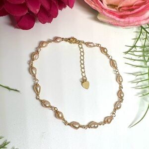 NEW⚜️Pink Freshwater Pearl Hand Wired Bracelet